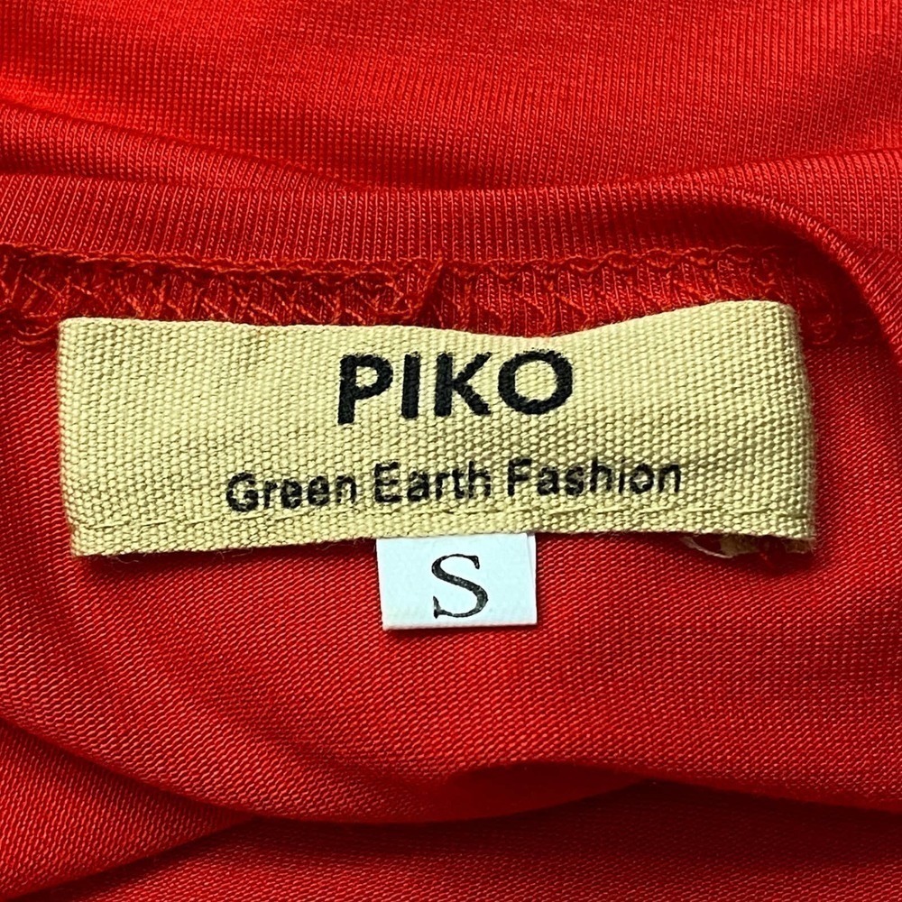 PIKO Red Short Sleeve Bamboo Crew Neck T-Shirt - Picture 8 of 10